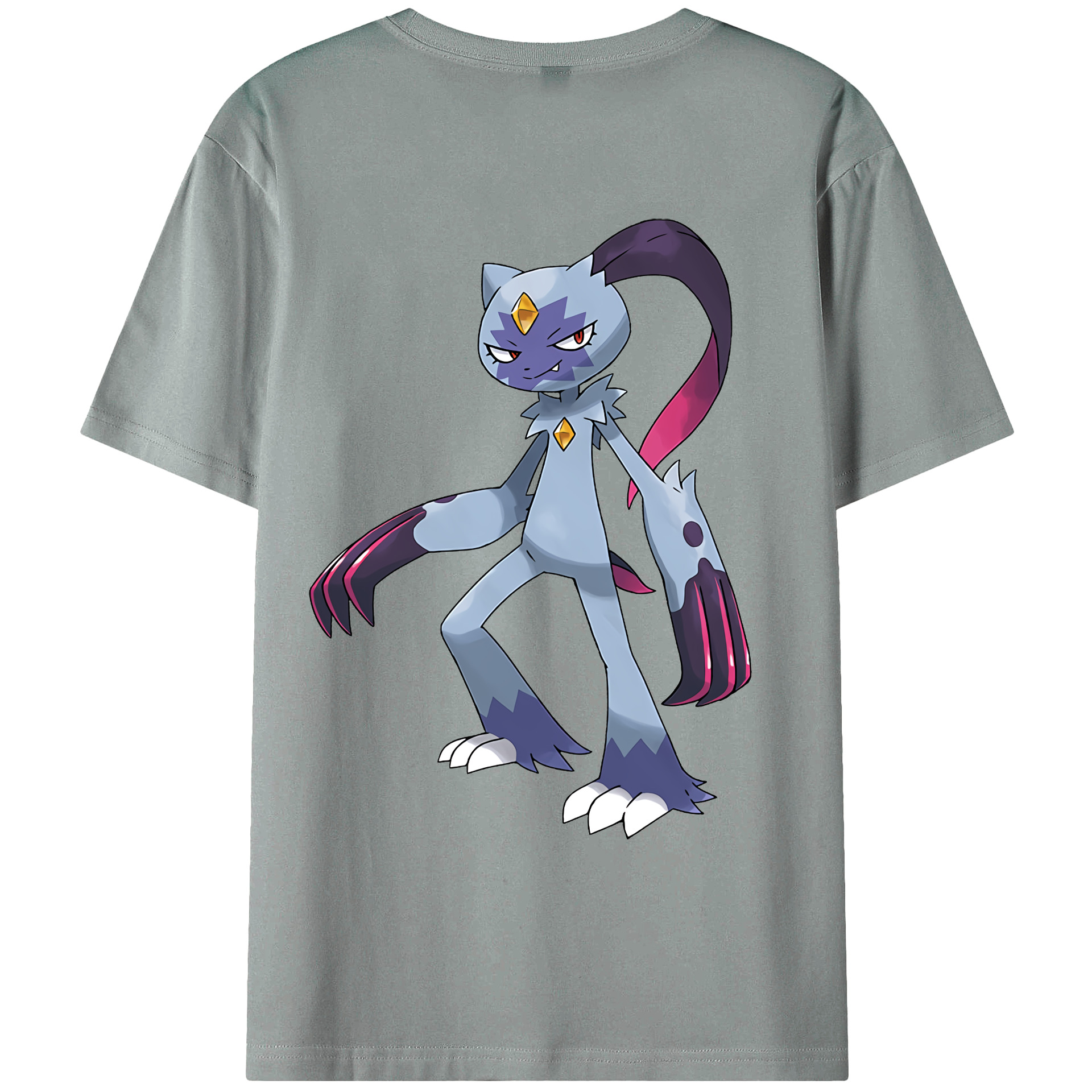 （画像用） ポケットモンスター Pokémon 綿100％ メンズ半袖Tシャツ（バックプリント） 通気性